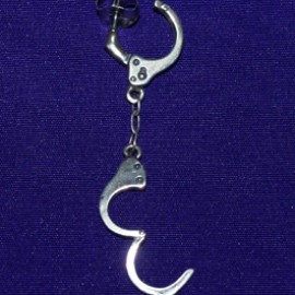 Handcuff Silver Earring